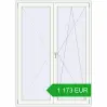 Pricing Balcony doors 1500x2100 mm BALCONY DOOR REHAU SYNEGO RAL 9016 Traffic white two-sided. Price: 1 173.22 EUR