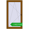 Pricing Balcony doors 1000x1800 mm BALCONY DOOR REHAU SYNEGO GOLDEN OAK two-sided. Price: 2 622.22 PLN