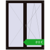 Ustalenie cen Drzwi balkonowe 1600x2050 mm BALCONY DOOR REHAU EURO 70 BLACK_BROWN dwustronny. Cena: 812,72 €