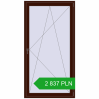 Pricing Balcony doors 1100x2100 mm BALCONY DOOR REHAU SYNEGO BLACK_CHERRY two-sided. Price: 2 836.69 PLN