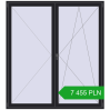 Pricing Balcony doors 2000x2200 mm BALCONY DOOR REHAU SYNEGO BLACK_ULTI-MATT two-sided. Price: 7 455.31 PLN