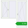 Pricing Balcony doors 2000x2100 mm BALCONY DOOR REHAU EURO 70 RAL 9016 Traffic white two-sided. Price: 793,10 €
