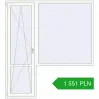 Ustalenie cen Drzwi balkonowe 2000x2200 mm BALCONY DOOR REHAU EURO 70 RAL 9016 Traffic white dwustronny. Cena: 1 551.23 PLN