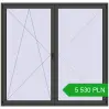 Pricing Balcony doors 2180x2100 mm BALCONY DOOR REHAU EURO 70 BASALT_GREY two-sided. Price: 5 530.26 PLN