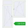Pricing Balcony doors 2000x2400 mm BALCONY DOOR REHAU SYNEGO RAL 9016 Traffic white two-sided. Price: 1 263.97 EUR