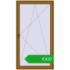 Pricing Drzwi balkonowe 1200x2200 mm BALCONY DOOR REHAU SYNEGO LIGHT_OAK dwustronny. Price: 432,06 €
