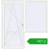 Pricing Balcony doors 2000x2100 mm BALCONY DOOR REHAU EURO 70 RAL 9016 Traffic white two-sided. Price: 1907,10 zł