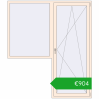 Pricing Balcony doors 1900x2200 mm BALCONY DOOR REHAU EURO 70 CREAME_WHITE_50L-2 two-sided. Price: 903,90 €