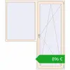 Ustalenie cen Drzwi balkonowe 1900x2200 mm BALCONY DOOR REHAU EURO 70 CREAME_WHITE_50L-2 dwustronny. Cena: 896,43 €