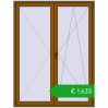 Pricing Balcony doors 1600x2100 mm BALCONY DOOR REHAU SYNEGO GOLDEN OAK two-sided. Price: 1632,64 €