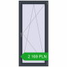 Pricing Balcony doors 900x2000 mm BALCONY DOOR REHAU EURO 70 ANTHRACITE_GREY_STRUKTURAL two-sided. Price: 2 168.75 PLN