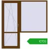Pricing Balcony doors 2000x2100 mm BALCONY DOOR REHAU EURO 70 WALNUT two-sided. Price: 703,18 €