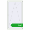 Pricing Drzwi balkonowe 1200x2200 mm BALCONY DOOR REHAU SYNEGO RAL 9016 Traffic white dwustronny. Price: 448,76 €