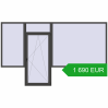 Pricing Balcony doors 4000x2400 mm BALCONY DOOR REHAU SYNEGO BASALT_GREY two-sided. Price: 1 690 EUR