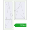 Pricing Balcony doors 1670x2150 mm BALCONY DOOR REHAU SYNEGO RAL 9016 Traffic white two-sided. Price: 3531,43 zł