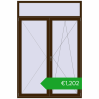Pricing Balcony doors 1600x2400 mm BALCONY DOOR REHAU SYNEGO DARK_OAK two-sided. Price: 1202,35 €