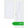 Pricing Balcony doors 1400x2000 mm BALCONY DOOR REHAU EURO 70 RAL 9016 Traffic white two-sided. Price: 345,15 €