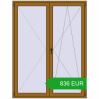 Pricing Balcony doors 1600x2100 mm BALCONY DOOR REHAU EURO 60 LIGHT_OAK two-sided. Price: 836.45 EUR