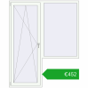 Pricing Balcony doors 1700x2100 mm BALCONY DOOR REHAU EURO 70 RAL 9016 Traffic white two-sided. Price: 602,41 €