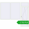 Pricing Balcony doors 2800x2400 mm BALCONY DOOR REHAU EURO 70 RAL 9016 Traffic white two-sided. Price: 2 751.57 PLN