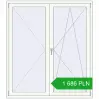 Pricing Balcony doors 1580x1790 mm BALCONY DOOR REHAU EURO 70 RAL 9016 Traffic white two-sided. Price: 1 686.35 PLN