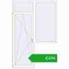 Ustalenie cen Drzwi balkonowe 1600x2400 mm BALCONY DOOR REHAU SYNEGO RAL 9016 Traffic white dwustronny. Cena: 494,49 €