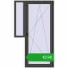 Ustalenie cen Drzwi balkonowe 1270x2140 mm BALCONY DOOR REHAU SYNEGO BASALT_GREY dwustronny. Cena: 597,96 €