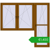 Ustalenie cen Drzwi balkonowe 2500x2260 mm BALCONY DOOR REHAU SYNEGO GOLDEN OAK dwustronny. Cena: 1400,22 €