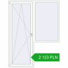 Ustalenie cen Drzwi balkonowe 1750x2300 mm BALCONY DOOR REHAU SYNEGO RAL 9016 Traffic white dwustronny. Cena: 2122,90 zł