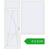 Ustalenie cen Drzwi balkonowe 2000x2400 mm BALCONY DOOR REHAU EURO 70 RAL 9016 Traffic white dwustronny. Cena: 412.27 EUR