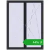 Pricing Balcony doors 1800x2400 mm BALCONY DOOR REHAU SYNEGO BLACK_ULTI-MATT two-sided. Price: 4415,71 zł
