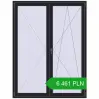 Pricing Balcony doors 1600x2100 mm BALCONY DOOR REHAU SYNEGO BLACK_ULTI-MATT two-sided. Price: 6 460.77 PLN