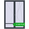 Pricing Balcony doors 1600x2200 mm BALCONY DOOR REHAU SYNEGO ANTHRACITE_GREY_STRUKTURAL two-sided. Price: 6 445.64 PLN