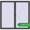 Pricing Balcony doors 2400x2300 mm BALCONY DOOR REHAU SYNEGO BASALT_GREY two-sided. Price: 6 480.14 PLN