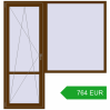 Pricing Balcony doors 2000x2100 mm BALCONY DOOR REHAU EURO 70 WALNUT two-sided. Price: 764.14 EUR