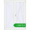 Pricing Balcony doors 1500x2050 mm BALCONY DOOR REHAU EURO 70 RAL 9016 Traffic white two-sided. Price: 2 689.27 PLN