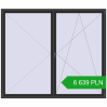 Pricing Balcony doors 2700x2300 mm BALCONY DOOR REHAU EURO 70 BLACK_STRUCTURAL two-sided. Price: 6 638.95 PLN