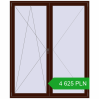 Pricing Balcony doors 1800x2200 mm BALCONY DOOR REHAU EURO 70 BLACK_CHERRY two-sided. Price: 4 624.69 PLN