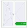 Pricing Balcony doors 1800x2000 mm BALCONY DOOR REHAU EURO 70 RAL 9016 Traffic white two-sided. Price: 490,42 €