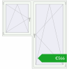 Ustalenie cen Drzwi balkonowe 2000x2100 mm BALCONY DOOR REHAU SYNEGO RAL 9016 Traffic white dwustronny. Cena: 566,16 €