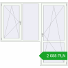 Pricing Balcony doors 2200x2100 mm BALCONY DOOR REHAU EURO 70 RAL 9016 Traffic white two-sided. Price: 2 687.76 PLN