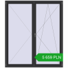 Pricing Balcony doors 1950x2250 mm BALCONY DOOR REHAU EURO 70 ANTHRACITE_GREY_GLATT two-sided. Price: 5 659.24 PLN
