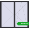 Pricing Balcony doors 2500x2360 mm BALCONY DOOR REHAU SYNEGO BLACK_ULTI-MATT two-sided. Price: 1 879.55 EUR