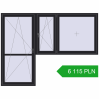 Pricing Balcony doors 2800x2100 mm BALCONY DOOR REHAU SYNEGO BLACK_ULTI-MATT two-sided. Price: 6 114.82 PLN