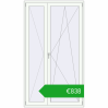 Pricing Balcony doors 1300x2300 mm BALCONY DOOR REHAU SYNEGO RAL 9016 Traffic white two-sided. Price: 838,18 €