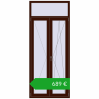 Pricing Balcony doors 1000x2400 mm BALCONY DOOR REHAU EURO 70 BLACK_CHERRY two-sided. Price: 689,10 €
