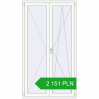 Pricing Balcony doors 1250x2260 mm BALCONY DOOR REHAU EURO 70 RAL 9016 Traffic white two-sided. Price: 2150,58 zł