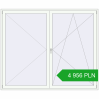 Pricing Balcony doors 2400x2000 mm BALCONY DOOR REHAU SYNEGO RAL 9016 Traffic white two-sided. Price: 4 955.56 PLN