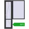 Pricing Balcony doors 1500x2100 mm BALCONY DOOR REHAU SYNEGO ANTHRACITE_GREY_GLATT two-sided. Price: 871,83 €