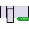 Pricing Balcony doors 4000x2400 mm BALCONY DOOR REHAU SYNEGO BLACK_BROWN two-sided. Price: 1 690 EUR